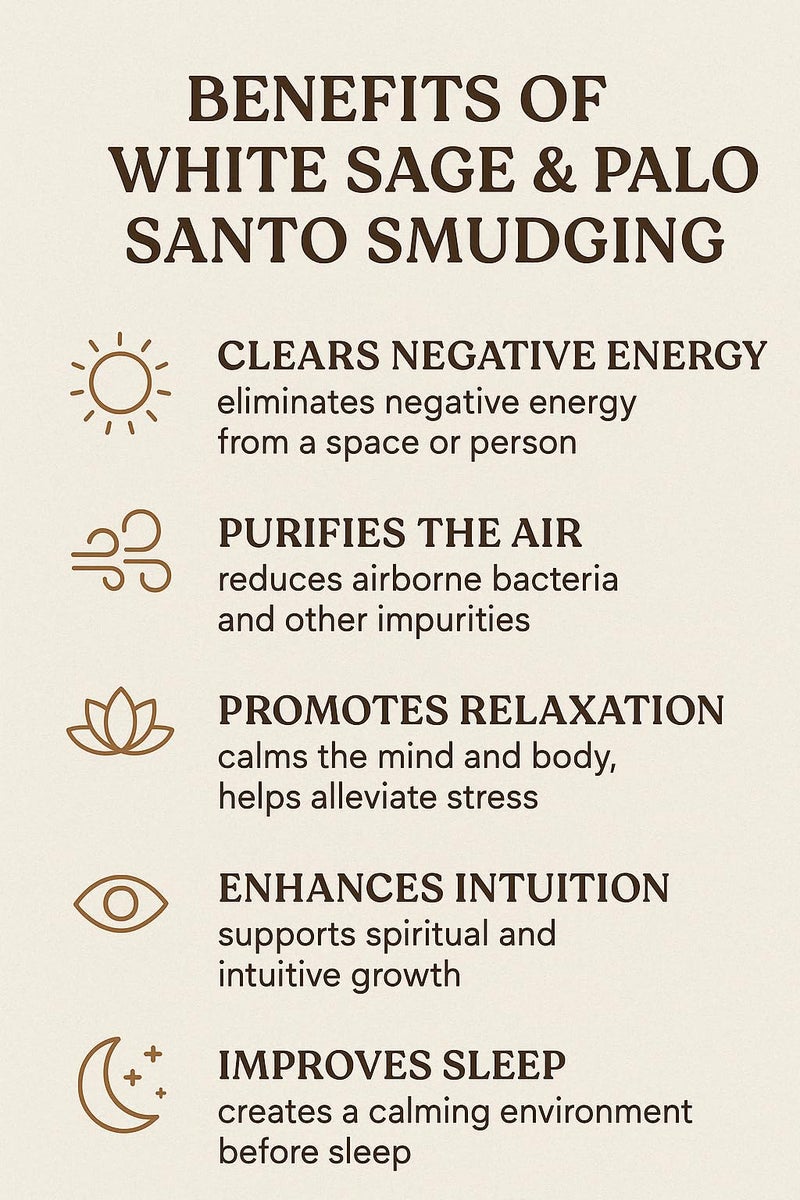 Pachamama Essentials Organic California White Sage (Salvia Apiana) & Palo Santo (Holly Wood) Smudge Bundle Kit (2 white sage bundles 4"-5" & 4 Palo Santo Sticks 4") - Image 2